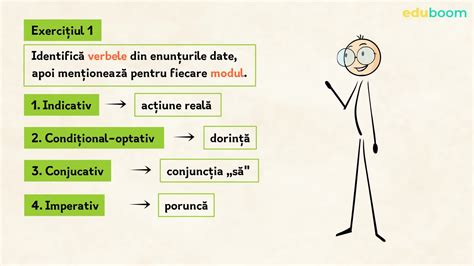 Modurile verbului Aplicații Partea I Limba română clasa a 7 a