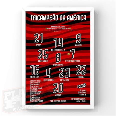 Quadro Flamengo Escala O Final Campe O Libertadores Placasfut