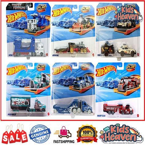 Hot Wheels Track Fleet Trucks Assorted Hyt Original Shopee Malaysia