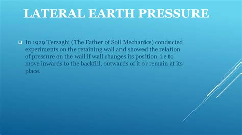 Lateral Earth Pressure And Types Ppt