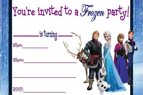 Frozen Party Invitations FREE | BubaKids.com