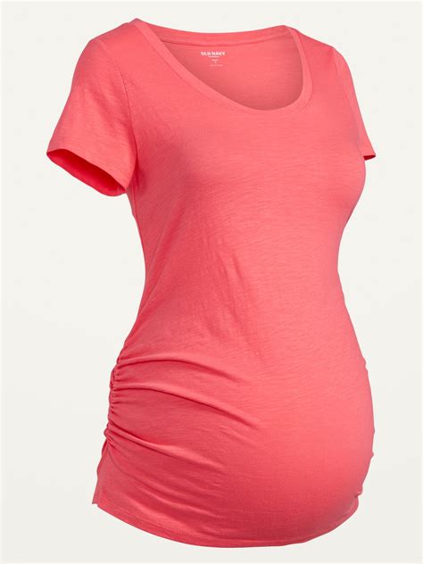 Maternity Everywear Slub Knit Scoop Neck T Shirt Old Navy