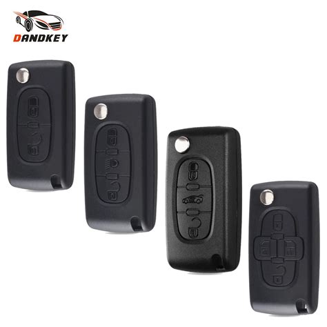 Coque De Clé Télécommande À Rabat 2 3 4 Boutons Pour Peugeot 207 307