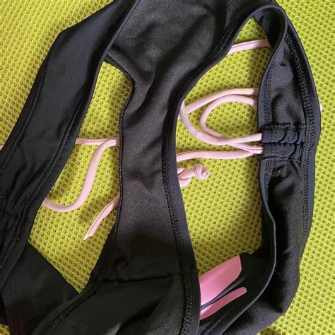 Playboy Black Bikini With Pink Logo And Depop