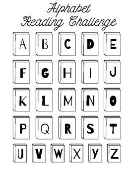 Alphabet Reading Challenge Coloring Page By Alexandrea Autaubo Tpt