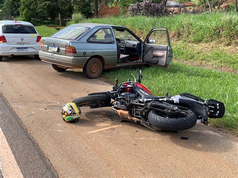 Acidente Entre Carro E Moto Deixa Motociclista Ferido Na Sp Em