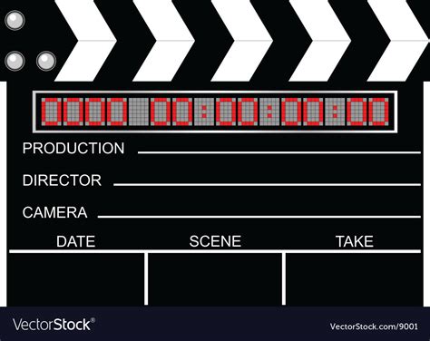 Digital Closed Clapboard Royalty Free Vector Image