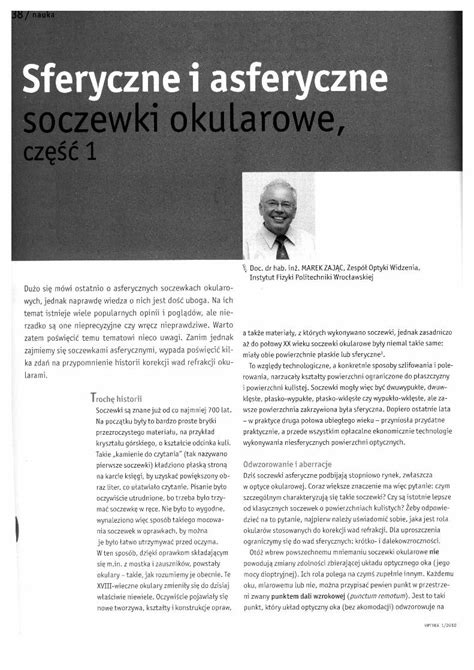 Pdf Asferyczne Soczewki Okularowe Optyka Dokumen Tips