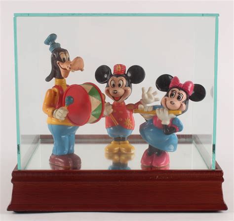 Vintage 1960s Disney Mickey Mouse Minnie Mouse And Goofy Figurine Set