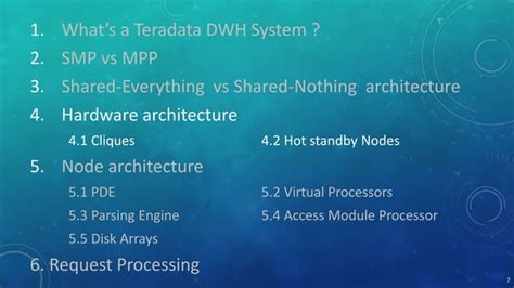 Teradata Introduction A Basic Introduction For Taradate System