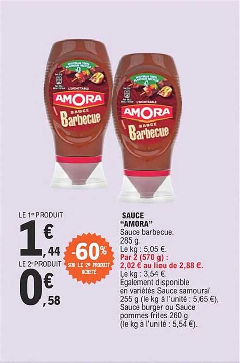 Promo Sauce Amora Chez E Leclerc Icatalogue Fr