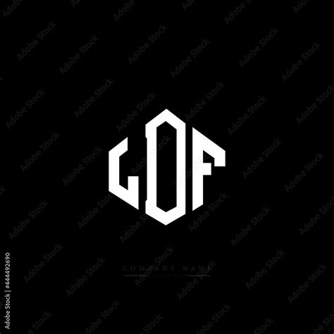 LDF letter logo design with polygon shape. LDF polygon logo monogram ...