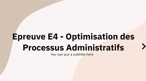 Epreuve E4 Optimisation des Processus Administratifs by Océane Sobral