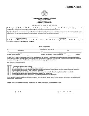 Fillable Online Jud Ct Form Ahc Connecticut Judicial Branch Fax