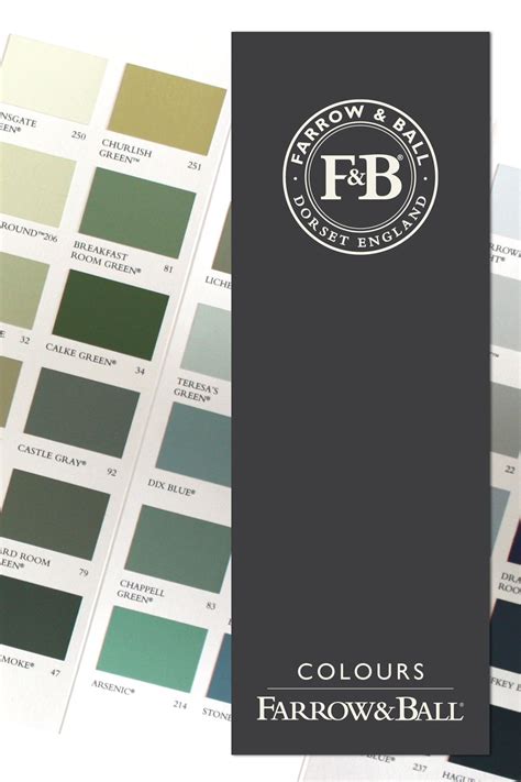 Farrow And Ball The Farrow And Ball Colour Card 132 Colours Kleurkaarten Kleurenkaart