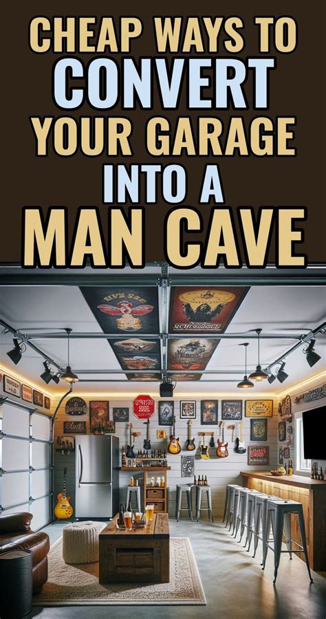 Man Cave Ideas For A Cheap Garage Hangout Or Rec Room On A Budget In