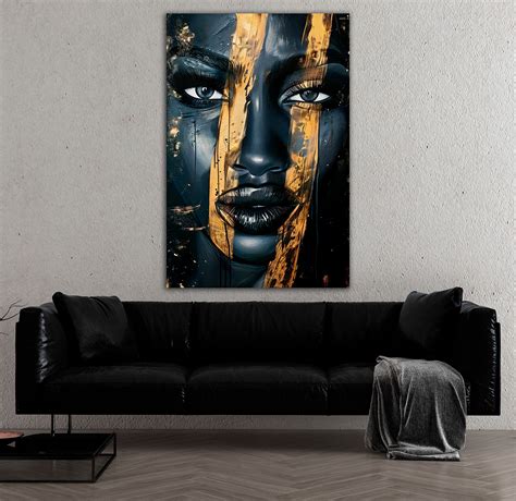 Black Girl Art Print Black Woman Wall Art African Woman Canvas Wall Art