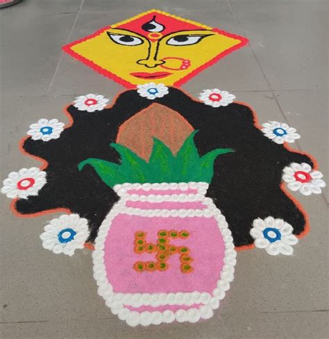 Rangoli Idea Diwali Rangoli Dhanteras Rangoli Kali Chaudas Rangoli