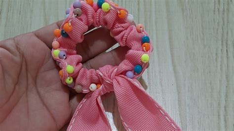 Scrunchie De Fita Pedras Ateli Ti A La Os Youtube