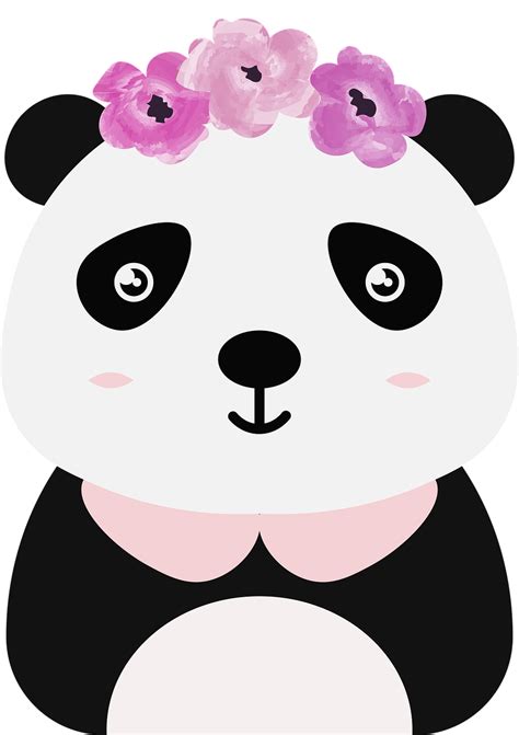 Панда с цветами картинки - 70 фото