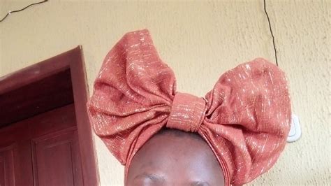 How To Tie Bow Style Gele On Yourself Geletutorial Diy Simplegele