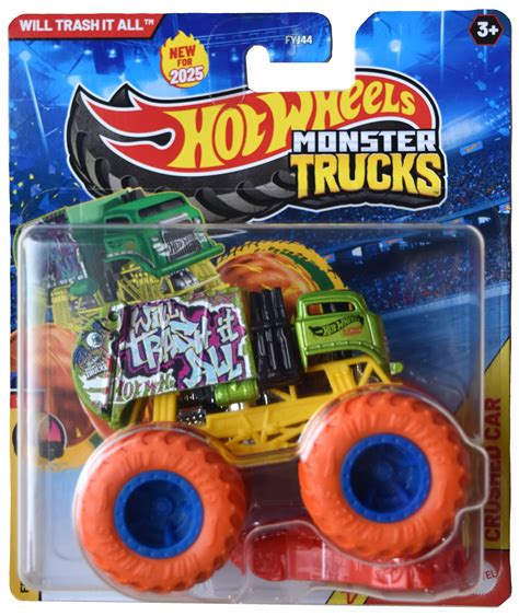 Amazon Hot Wheels Monster Trucks Will Trash It All Freestyle Wreckers Includes