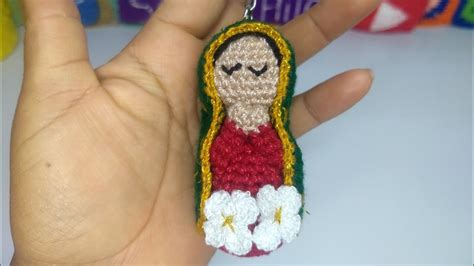 Llavero De La Virgen De Guadalupe Tejida A Crochet Muy F Cil De