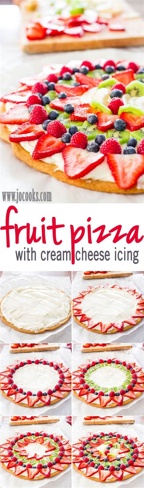 Fruit Pizza With Cream Cheese Frosting Jo Cooks Fruit Recipes