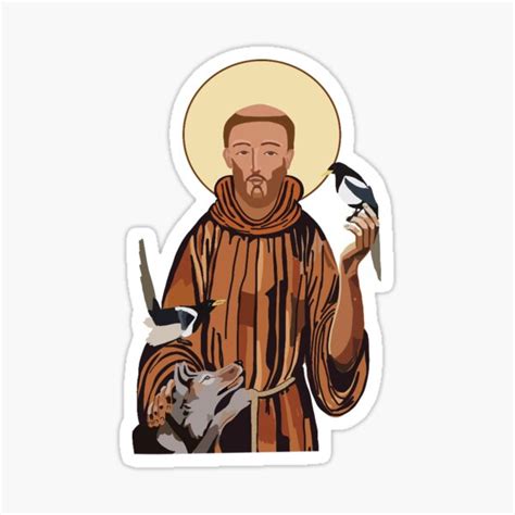 St Francis Of Assisi Sticker For Sale By Shortstorey Redbubble