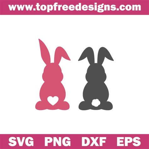 Easter Bunny Silhouette Svg Topfreedesigns