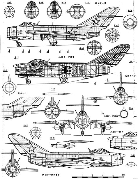 Mikoyan Gurevich Mig 17 2 BlueprintBox Free Plans And