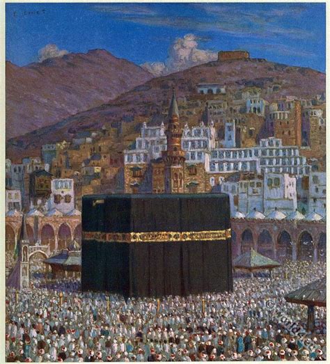 The sacred temple of the Kaaba of Mekka.