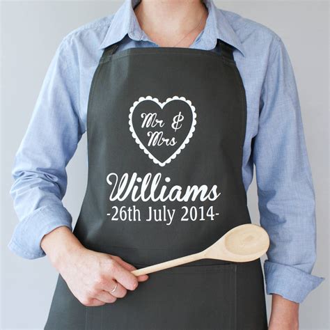 Personalised Mr And Mrs Wedding Apron Huntsimply