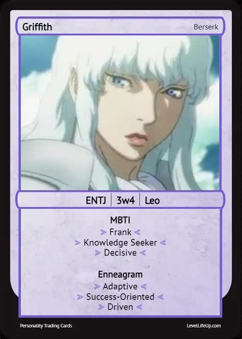 Griffith Enneagram Mbti Personality Type Level Life Up