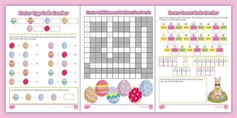 Easter Maths Puzzles Hecho Por Educadores Twinkl