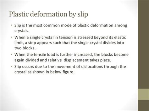 plastic deformation