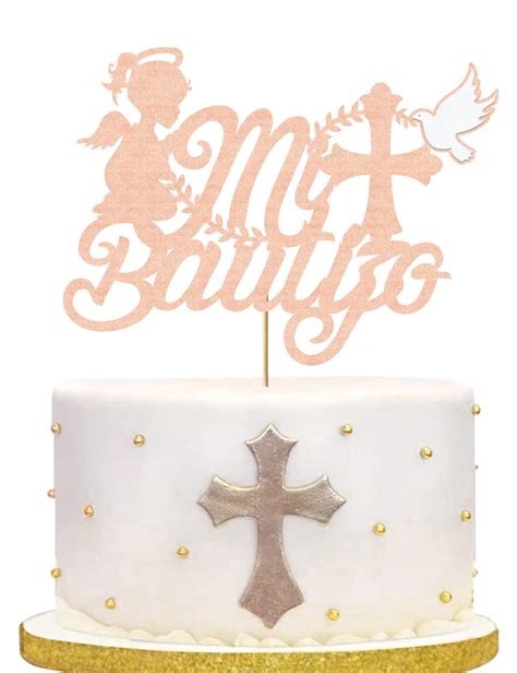 Buy Mi Bautizo Cake Topper Baptism Birthday Cake Decorations For Girls