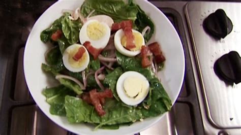 Spinach Salad With Warm Bacon Dressing Recipe Alton Brown Food Network