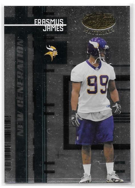 ERASMUS JAMES ROOKIE SERIAL 1000 2005 LEAF CERTIFIED NEW GENERATION