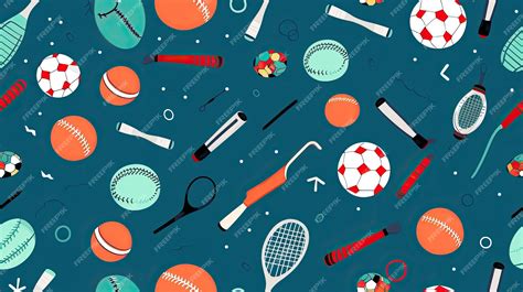 Premium Photo Patterns Inspired By Different Sports And Athletic