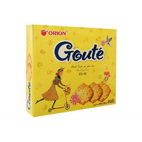 Bánh Goute mè giòn tan hộp 8goi 288g | Shopee Việt Nam