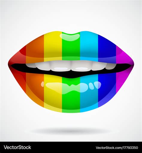 Rainbow lips Royalty Free Vector Image - VectorStock