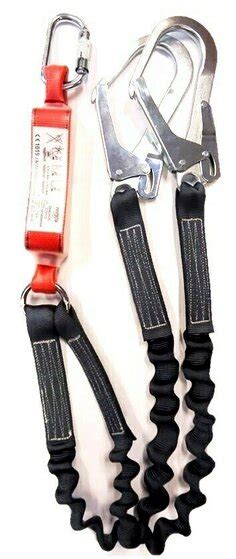 M Protecta Sanchoc Shock Absorbing Lanyard Elasticated Web Twin