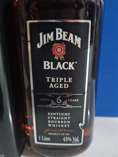 JIM BEAM BLACK 6 YEARS OLD TRIPLE AGE KENTUCKY STRAIGHT BOURBON WHISKEY