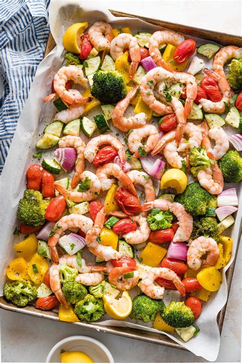 Sheet Pan Shrimp And Veggies Nourish And Fete