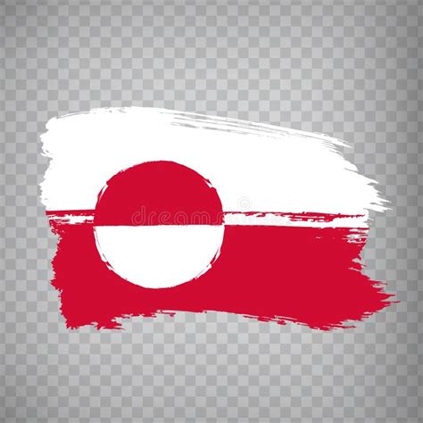 Flag Greenland From Brush Strokes Flag Greenland On Transparent