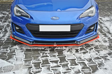 FRONT SPLITTER V 5 SUBARU BRZ FACELIFT Gloss Black Red Our Offer