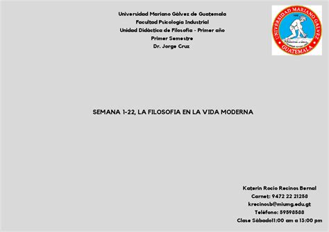 Semana Filosofia En La Vida Moderna Filosof A Universidad