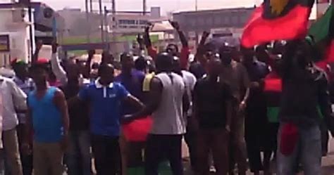 Ekpoesito Photos Massive Biafra Protest Hits Enugu Over