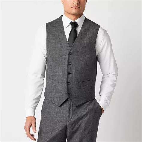 Collection By Michael Strahan Mens Stretch Fabric Modern Fit Suit Vest Color Grey Jcpenney